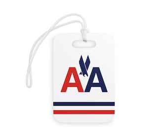 American Airlines / Etiqueta de equipaje / Etiqueta de equipaje / Etiqueta de viaje / Etiqueta de tripulación de piloto / Aviación retro / Etiqueta de viaje vintage / Etiqueta de equipaje de aerolínea / Regalo para piloto