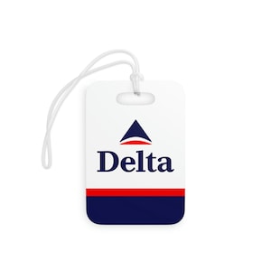 Delta Air Lines / Luggage Tag / Bag Tag / Travel Tag / Pilot Bag Tag / Flight Attendant / Vintage Airline / Pilot Gift / Airline Bag Tag