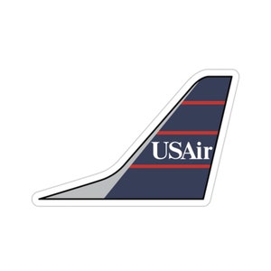 USAir - USAir Sticker - Vintage Aviation - Airplane Stickers - Airline Stickers - Airplane Decal - Boeing 737 - Vintage Stickers - Retro