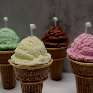 Realistic Ice Cream Cone Candle | Realistic Candle | Fun Candle | Unique Candle Decor | Fun Gift | Gift Idea |