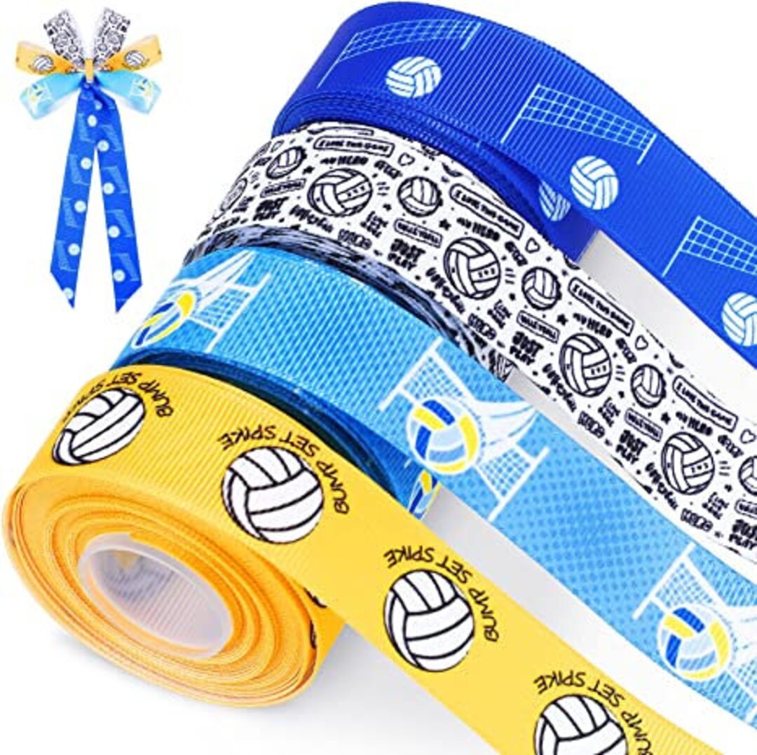 Volleyball Craft Ribbon 7/8 Inch Volleyball Decorations Crafts Etsy