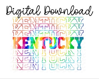 Tie Dye Kentucky PNG Descarga digital