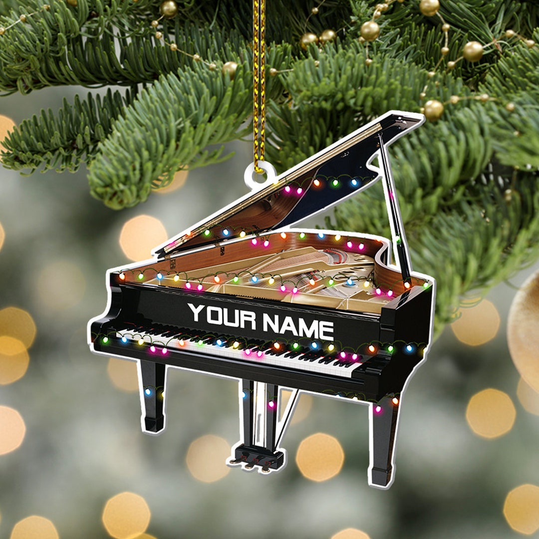 Personalized Piano Ornament Piano Christmas Ornament Music Etsy
