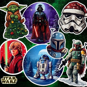 Star Wars-stickers: waterdicht, duurzaam, Stormtrooper, Darth Vader, R2D2, Mandalorian, Skywalker, Boba en Jango Fett, winter