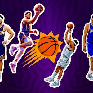 Pack d'autocollants Devin Booker imperméables, durables, autocollants, Phoenix Suns, pour bouteilles d'eau, ordinateurs portables