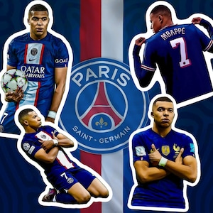 Pegatina Kylian Mbappé impermeable, duradera y personalizada