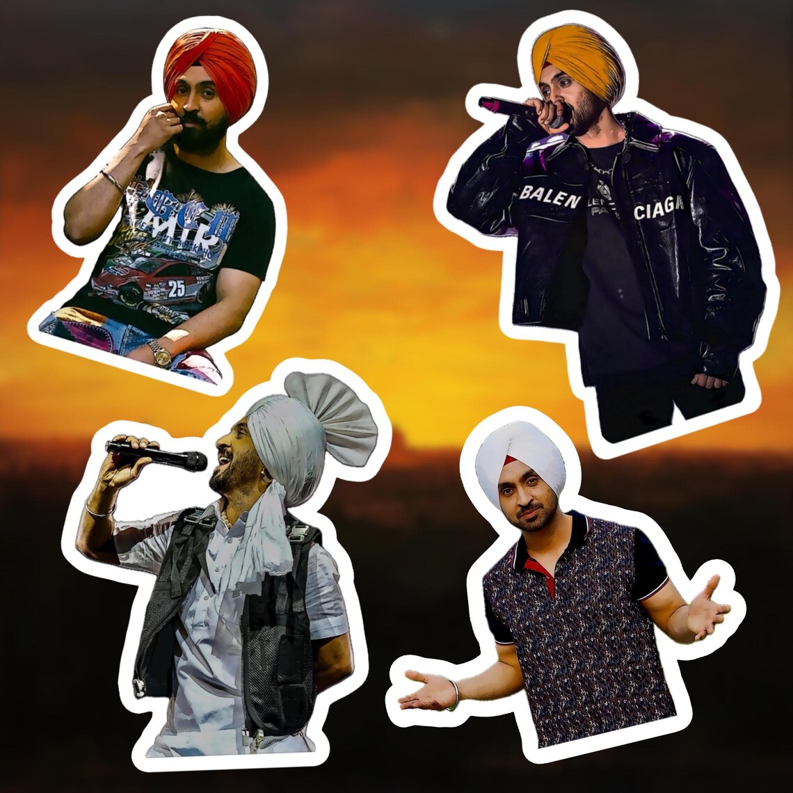 Dil Stickers Diljit Dosanjh Stickers Waterproof, Durable, Custom, Punjabi, - Etsy