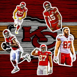 Kansas City Chiefs sticker pack Travis Kelce Patrick Mahomes waterproof, durable, custom