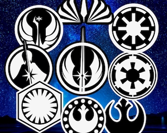 Stickers logo Star Wars, imperméables, durables, guerres de clones, rébellion, empire, jedi, premier ordre, lot d&#39;autocollants ou individuels