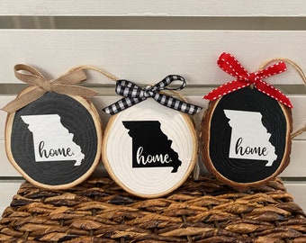 Missouri Home wood slice ornament