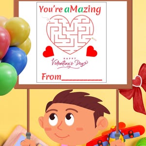 Valentine Maze Cards | Printable Valentine for Kids | Non-Candy Classroom Exchange