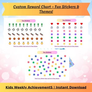 Customizable Printable Weekly Reward Chart for Kids | Toddlers and ...