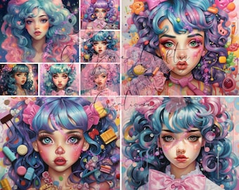 Melanie Martinez inspired images | Sublimation image design | DTF | Cute Cup Wrap, 20oz Skinny Tumbler and more