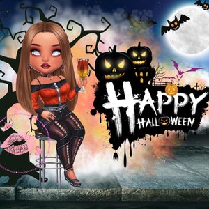 Happy Halloween Sexy Lady | Sublimation Design | Halloween PNG |Cute Cup Wrap, 20oz Skinny Tumbler