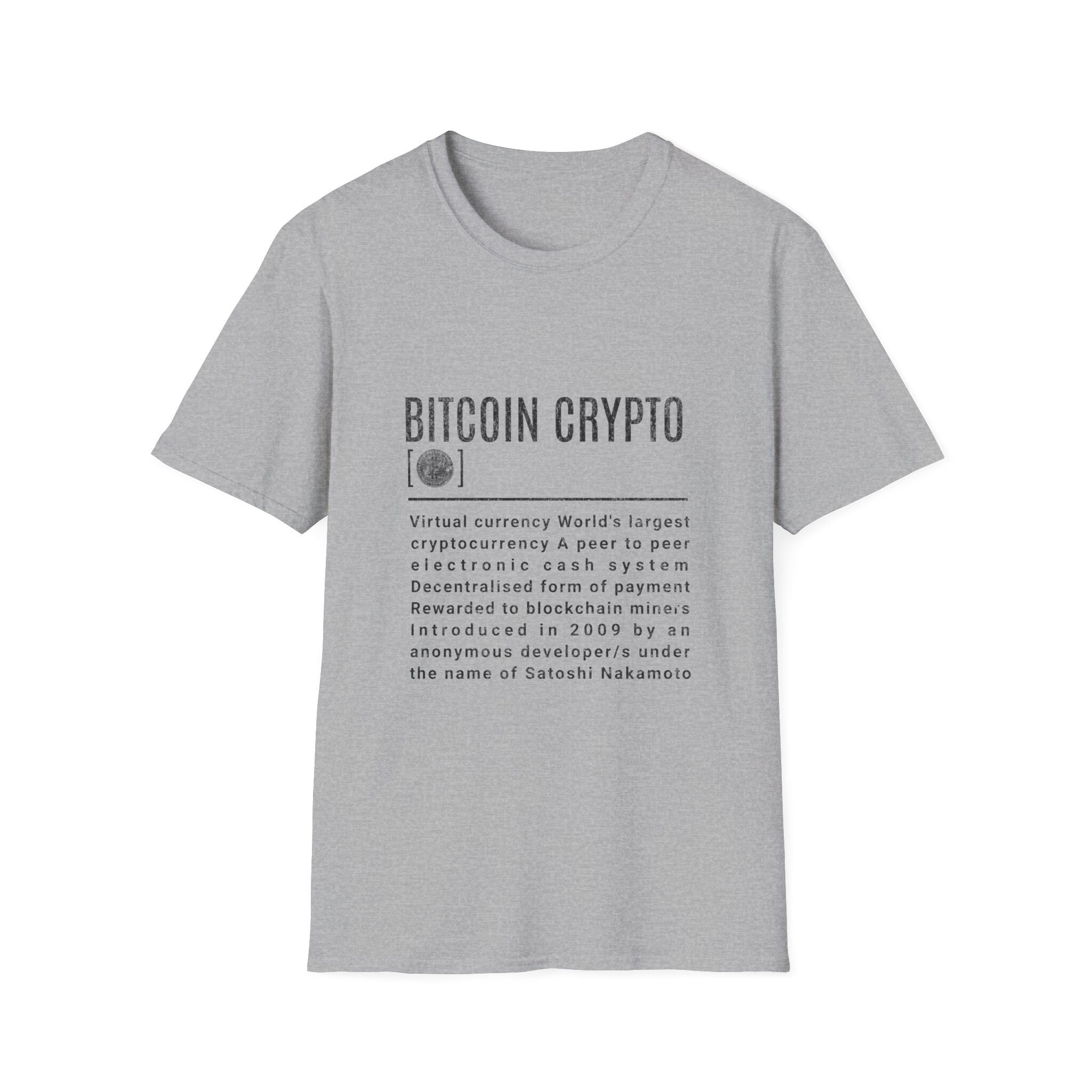 Bitcoin Crypto Definition T-shirt: Unisex Softstyle Tee - Etsy
