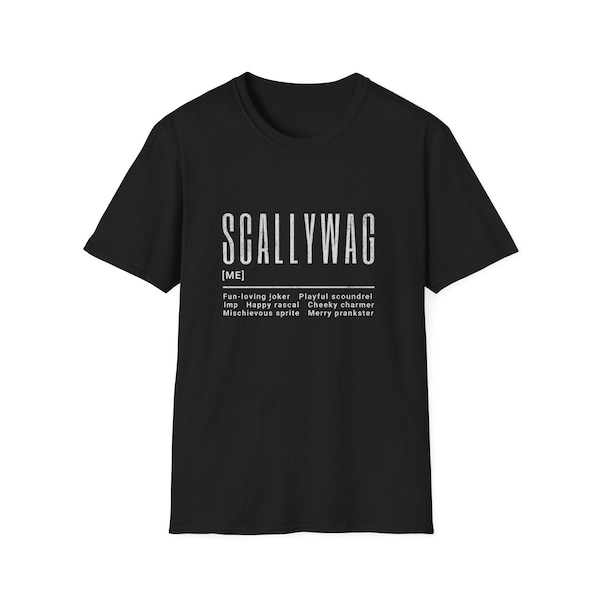 Scallywag fun T-Shirt | Fun-loving joker tee | Playful scoundrel friend | Shirt for a happy rascal | Mischievous sprite | Merry prankster