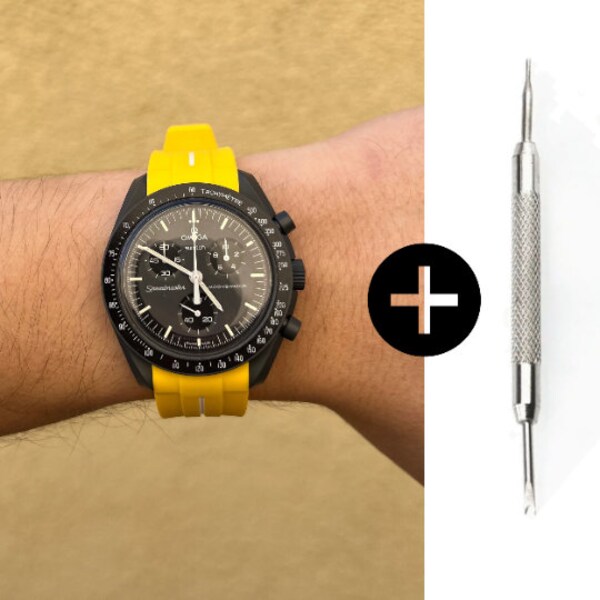 Sun Rubber Watch Strap for Omega x Swatch Speedmaster Moonswatch