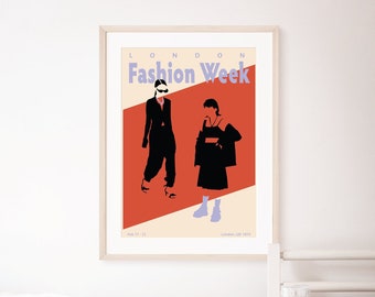 London Fashion Week Print, Wall Art, Graphic Print, DIGITAL DOWNLOAD