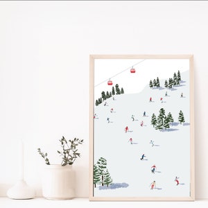 Ski Print, Wall Art, Graphic Print, DIGITAL DOWNLOAD image 1