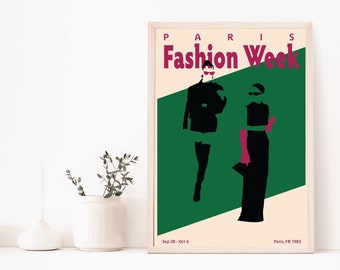 Paris Fashion Week Print, Wall Art, Graphic Print, DIGITAL DOWNLOAD