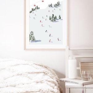 Ski Print, Wall Art, Graphic Print, DIGITAL DOWNLOAD image 2