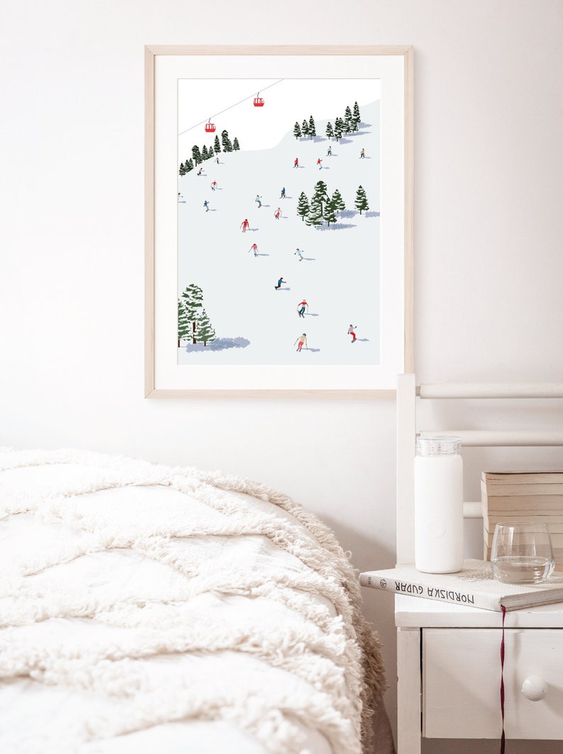 Ski Print, Wall Art, Graphic Print, DIGITAL DOWNLOAD image 2