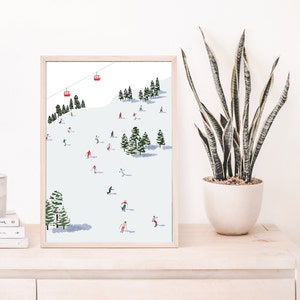 Ski Print, Wall Art, Graphic Print, DIGITAL DOWNLOAD image 3