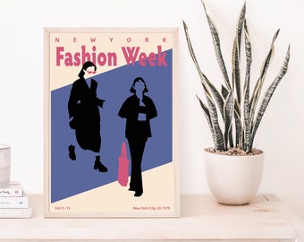 New York Fashion Week Print, Wall Art, Graphic Print, DIGITAL DOWNLOAD