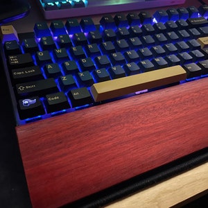 Hand made wooden keyboard wrist rest