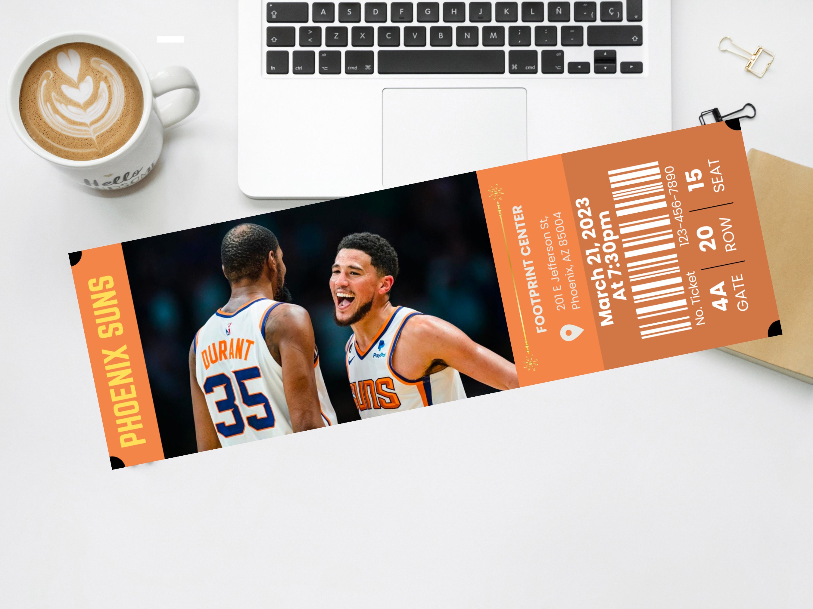 Phoenix Suns Ticket Surprise Ticket to the Basketball Game Etsy