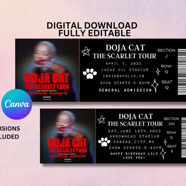 Doja Cat Tickets Etsy