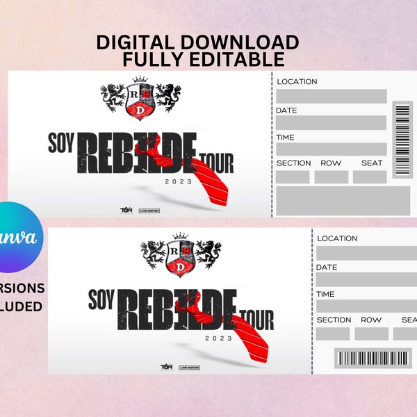 Rebelde Concert Ticket Etsy