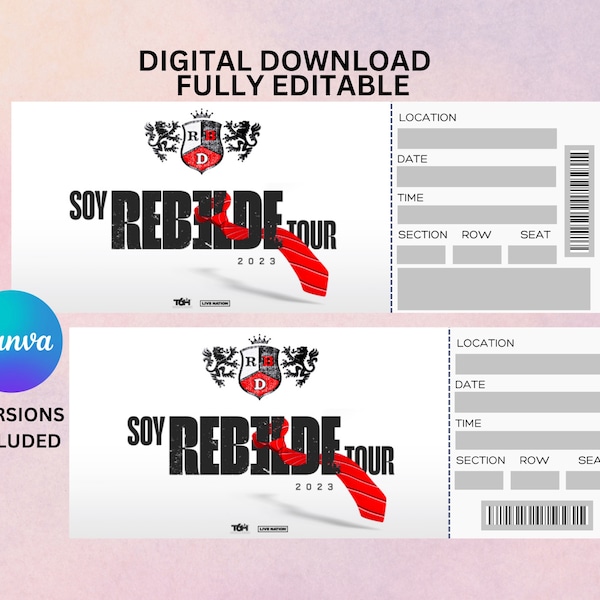 Rebelde Concert Ticket Etsy