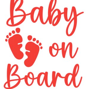 baby on Board Decals Vinyl
