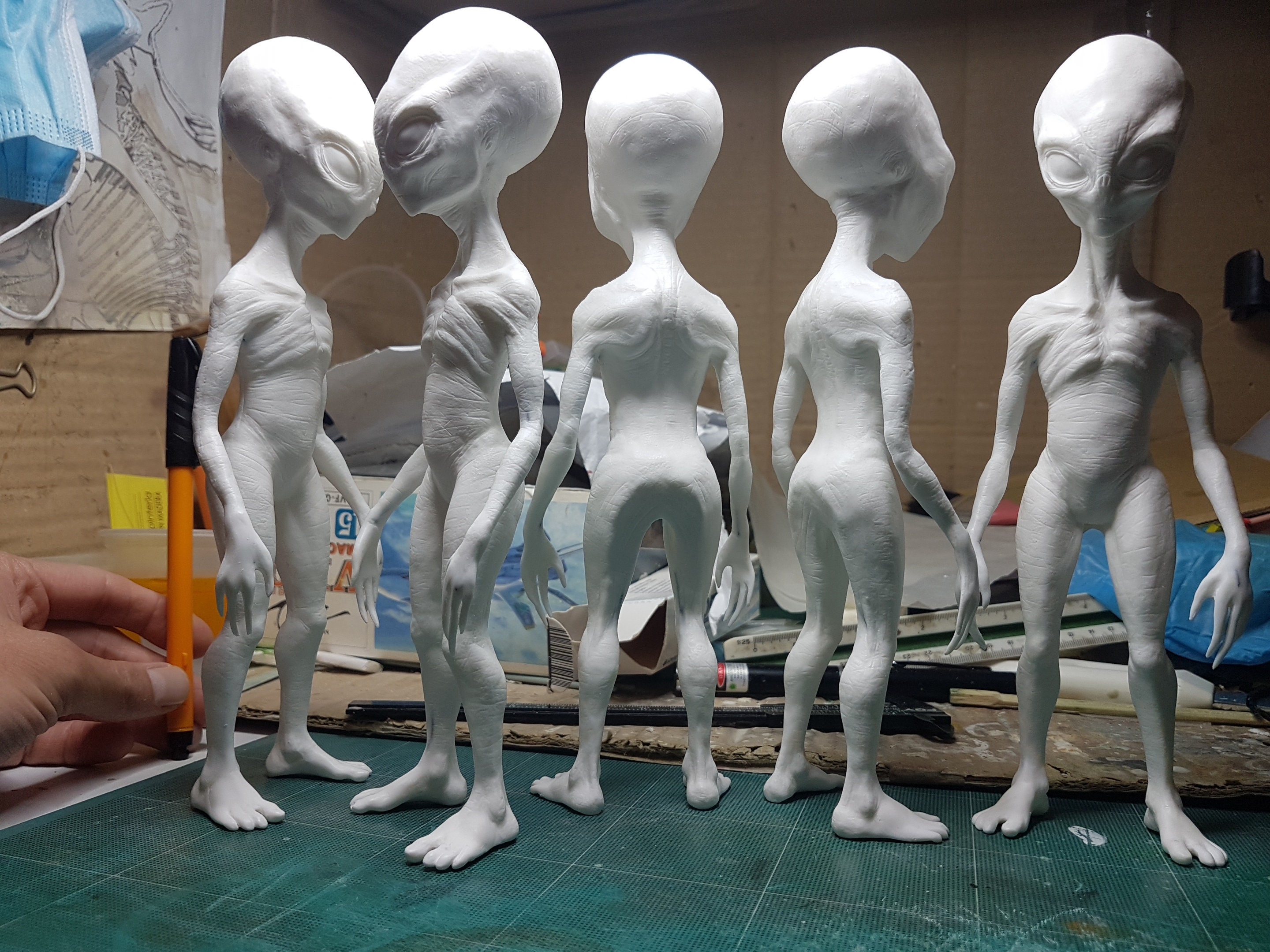 その他 Grey type Alien figure modeled object Grey Alien Figurine Ufo Extraterrestrial Area 51 From Outer