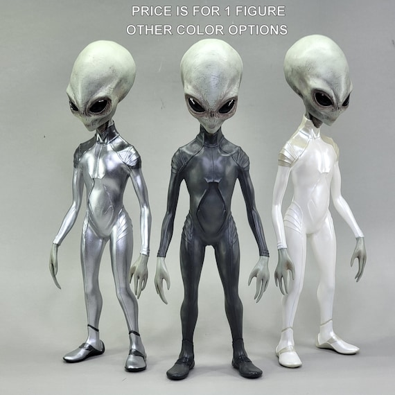Dirt Black 1/6 Grey Alien Figure Roswell Area 51 UFO Pilot Model