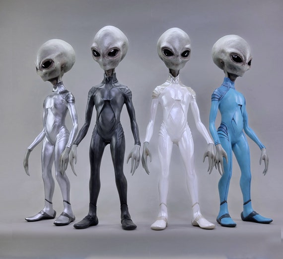 BIG 1/6 Jumpsuit Grey Alien Figure Roswell Area 51 UFO Pilot