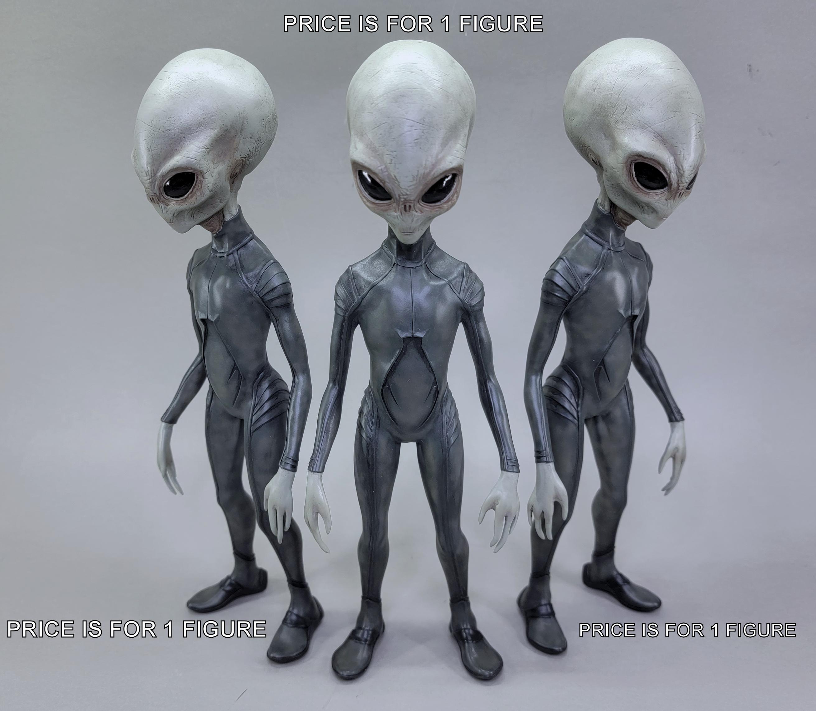 Dirt Black 1/6 Grey Alien Figure Roswell Area 51 UFO Pilot Model
