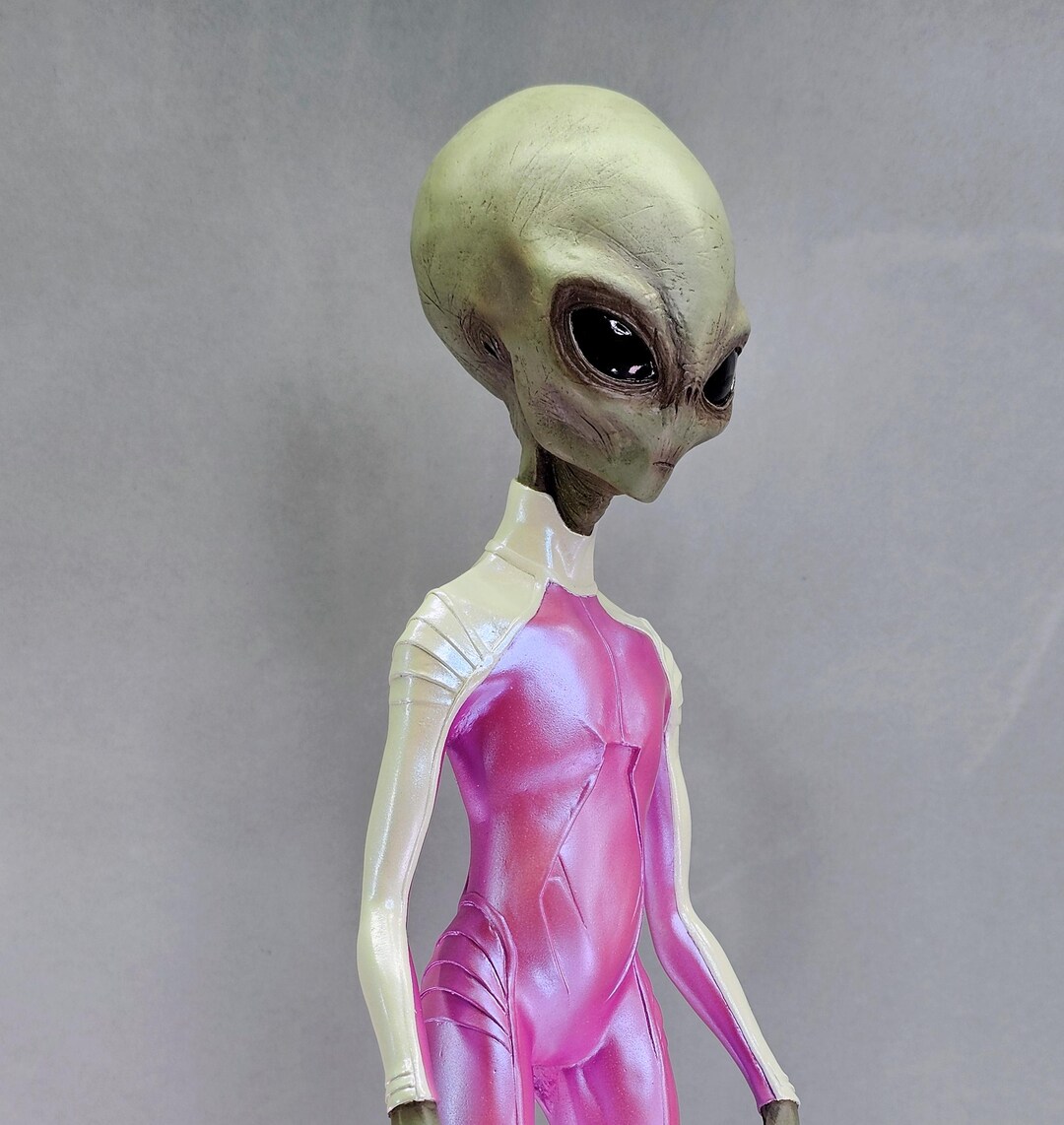 BIG 1/6 Scale Grey Alien Figure: Hand-sculpted Roswell Area 51 UFO ...