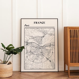 French in Paris Karte Vintage Poster Retro Karte von Paris Wandkunst Karte Print Eklektische Wandkunst Stadt Karte Druckbare Kunst Home Art Maximalist Poster