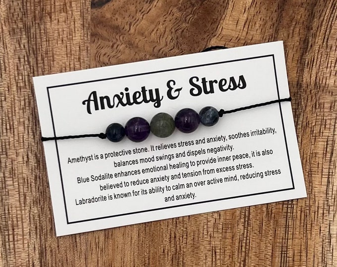 Anxiety and Stress Bracelet to Help With Anxiety Stress Gemstone