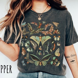 Vintage Butterfly & Moth TShirt, Cottagecore  Shirt, Nature Shirt, Gardening Shirt, Summer T Shirt, Mother's Day Gift, Gift For Her
