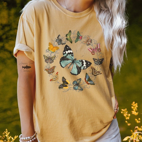 Dance of the Butterflies TShirt, Nature Shirt, Butterfly Shirt, Moth Shirt, Cottagecore T-Shirt, Gardening Shirt, Gift for Her, Mom Gift