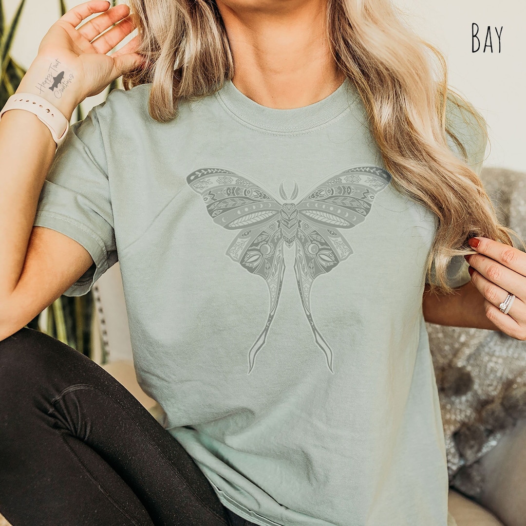 Luna Moth Shirt | Fairycore Aesthetic Butterfly Clothing | Oversized ...