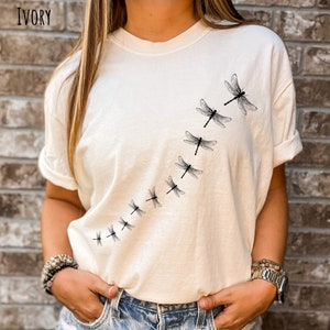 Dragonfly Shirt, Nature Shirt, Butterfly Shirt, Fairycore Shirt, Cottagecore, Gardening Gift, Gardener Shirt, Gift For Her, Mothers Day Gift