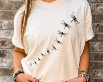 Dragonfly Shirt, Nature Shirt, Butterfly Shirt, Fairycore Shirt, Cottagecore, Gardening Gift, Gardener Shirt, Gift For Her, Mothers Day Gift