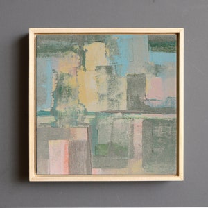 Original Small Abstract Painting, Framed Textured Painting on Canvas Board, Modern Art, Contemporary Artwork image 1