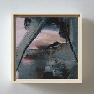 Moody Abstract Expressionist Painting, Framed Original Fine Wall Art, one of a kind Modern and contemporary Home Decor