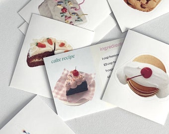 Happy Birthday Cakes Dessert Sticker Pack (jpg, png, objects, korean, journals)