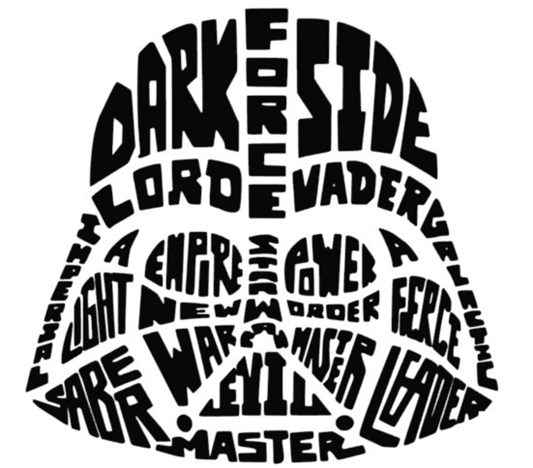 Plotter Svg Cricut Star Wars Darth Vader Text Template - Etsy